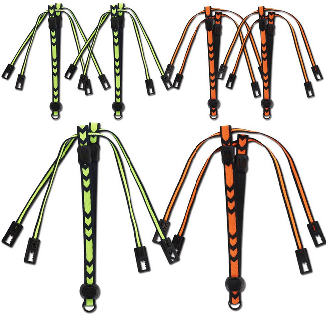 SAFELINE 안전모 턱끈 고급형 오렌지색 형광색 [6개입], 1개