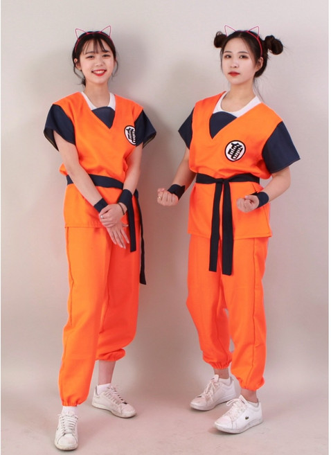오렌지 무도복 드레곤볼 할로윈 졸업사진 파티 코스튬