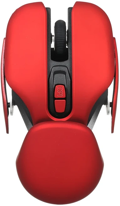 쿠쿠스토어 PC 노트북 인체공학적 마우스 5 키 2.4G 무선 10m 변속기 거리 400mAh 배터리 DPI 플러그 N 플, 01 빨간색