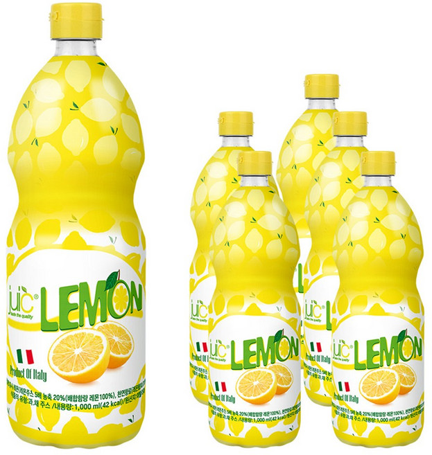 juic 레몬주스, 1L, 6개
