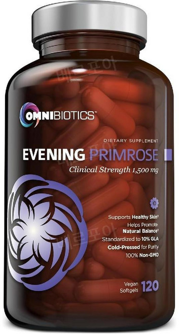 OmniBiotics Organic Evening Primrose Oil 암니 비아틱스 이브닝 프림로스오일 120 ct 1팩, 1개