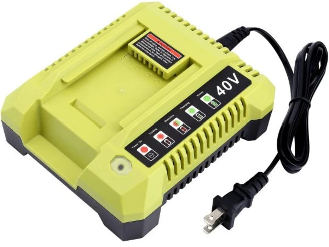 Elefly OP401 Ryobi 40V 배터리 충전기 OP404 OP406A Ryobi 40V 리튬 배터리 OP4060A OP4050A OP40602와 호환됩니다, OP401 Charger Compatible with, 1개 - 쿠팡
