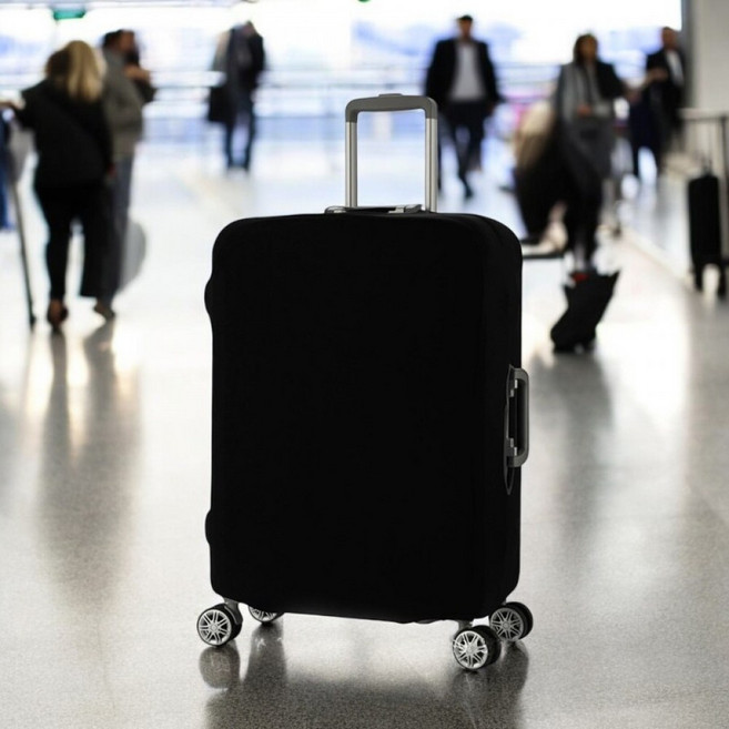 제임스마켓베이직 여행러버 스판 캐리어커버 18~21형 블랙 스크래치방지