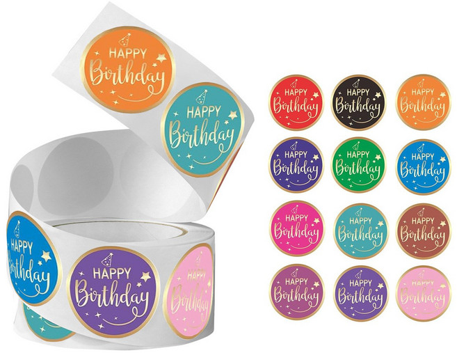 재물운 스티커 500매, 1개, 해피버스데이