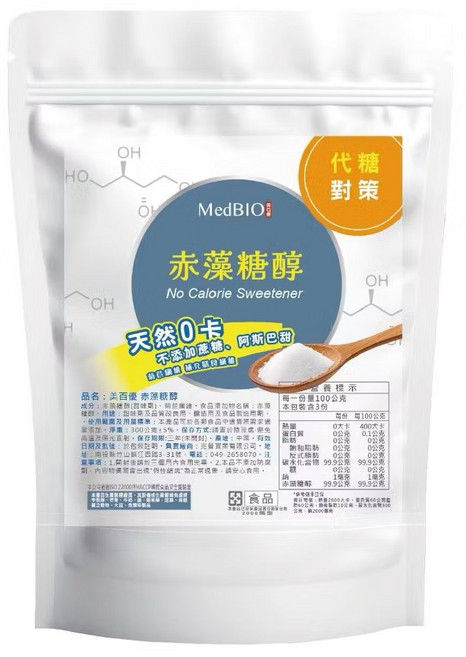 美百優 赤藻糖醇 健康代糖, 300g, 1個