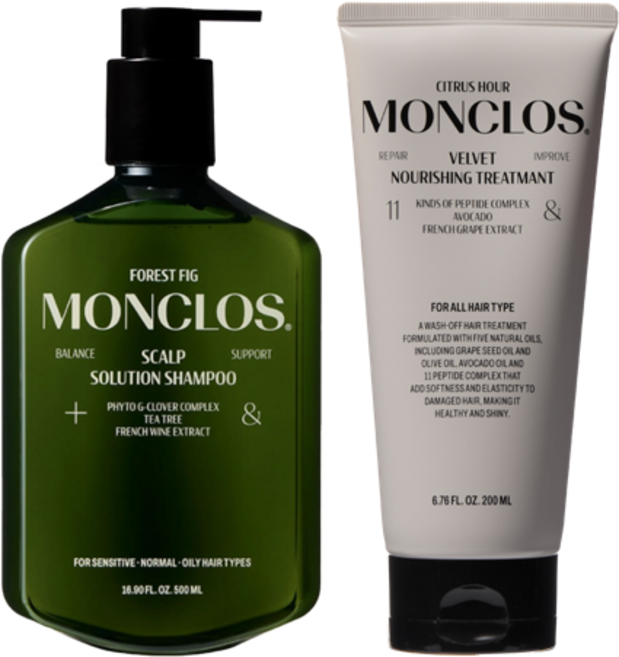 몽클로스 스칼프 솔루션 샴푸 500ml + 벨벳 너리싱 트리트먼트 200ml, 1개