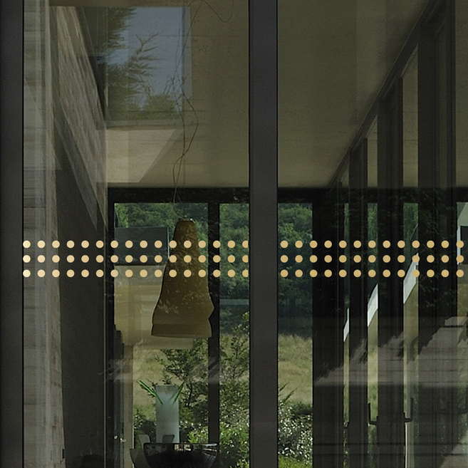 더굿데이 유리문 띠장 포인트 띠시트지 안개시트지 충돌방지 레터링 띠스티커 도어 유리창 데코, 골드, 04작은원형띠시트지, 4개