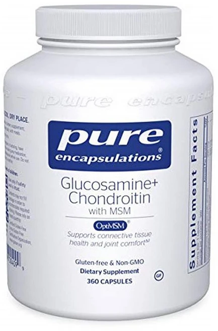 Pure Encapsulations 퓨어인캡슐레이션 글루코사민 콘드로이틴 MSM 360캡슐, 1개, 360정 - 쿠팡