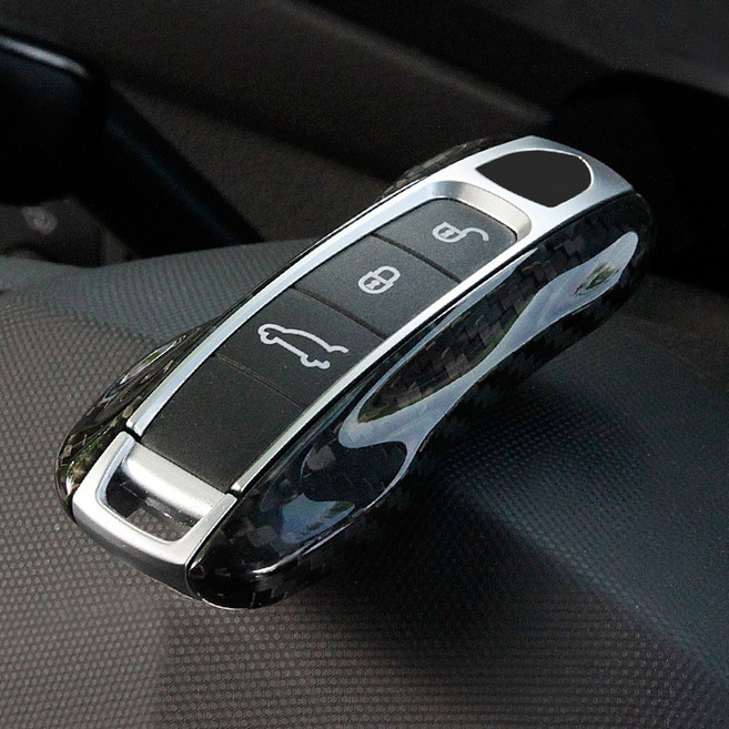 타이칸 마칸 카이엔 718 911 키케이스 카본 키커버 호환 용품, 01. 포르쉐 키케이스 (신형타입) 블랙카본