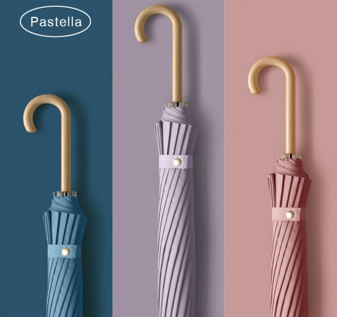 [샬롬] 파스텔 장우산 16K 튼튼한 예쁜 10가지 색상
