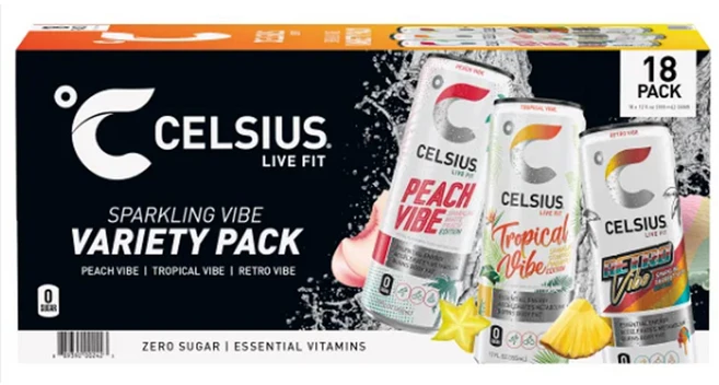 셀시어스 바이브 에너지 드링크 피치 트로피컬 레트로 355ml 18캔 Celsisus Vibe Energy Drink 12 oz 18 ct, 18개 - 쿠팡