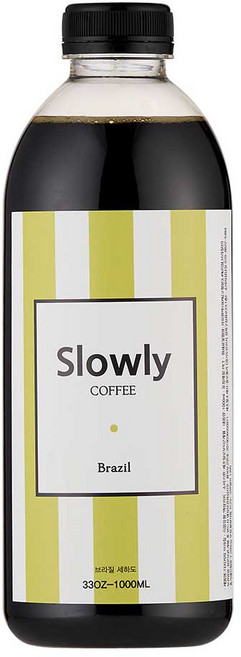 슬로울리 더치커피 콜드브루 원액 브라질, 1L, 1개입, 1개