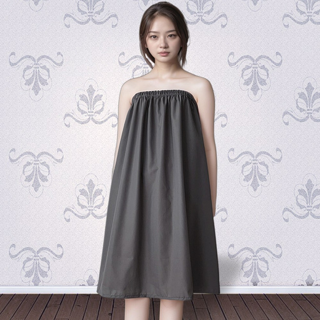 베드스토리 면혼방 미용가운, 면혼방 고객가운(찍찍이_진회색), 1개