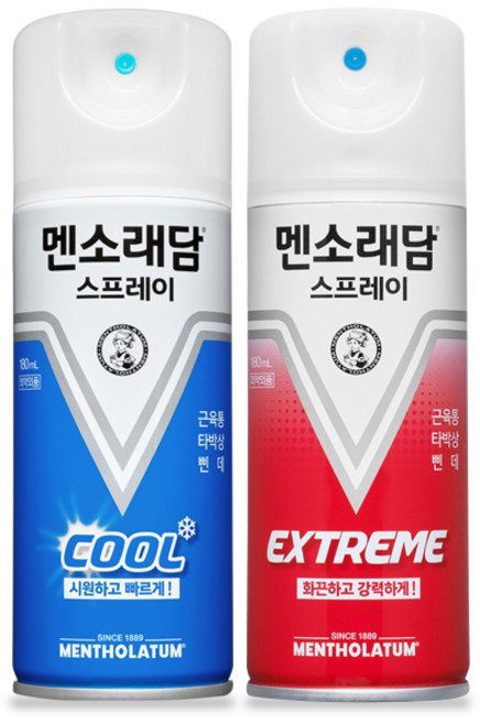 멘소래담 스프레이-에스 쿨 파스 180ml+익스트림 180ml, 1세트