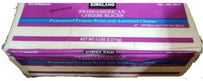 코스트코 커클랜드 스위스 슬라이스 치즈 2.27kg 아이스포장, 1개