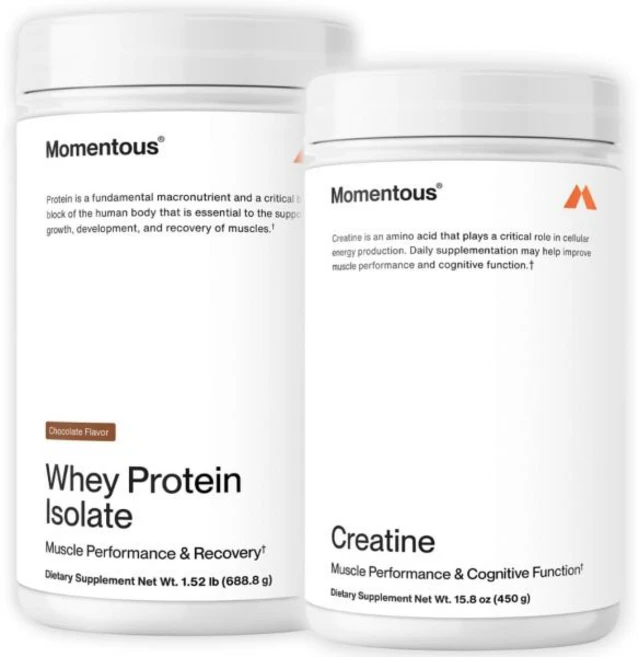 Momentous Creatine Monohydrate Powder & Essential Grass-Fed Whey Chocolate Protein Powder - Suppor, 1개 - 쿠팡