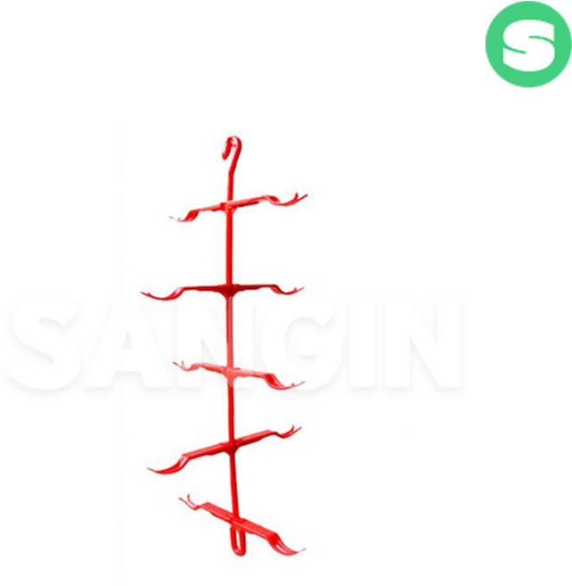 상인농자재 농협납품용 신형곶감걸이 일체형/분리형/꼭지고정핀, 레드곶감걸이(감100개용)핀없음, 10개