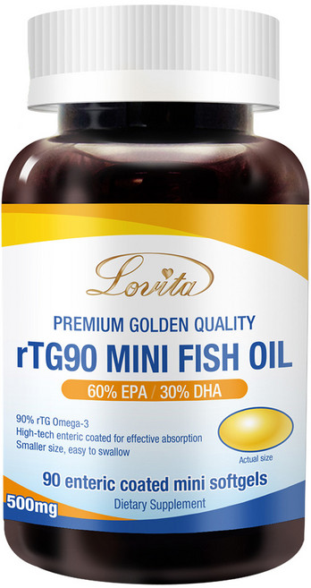 Lovita rTG90 迷你魚油軟膠囊 90粒 500mg, 1個