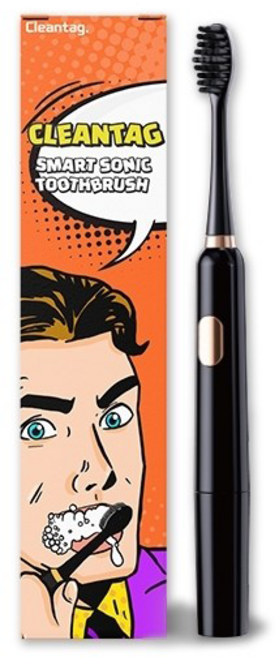 클린택 스마트 음파 전동칫솔 / 블랙 화이트, 1개, SH2023, Black
