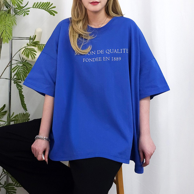 [제니블리] 메종드 빅사이즈 반팔티 4XL 4COLOR // 55~88까지 루즈핏 오버사이즈 박스티 티셔츠 남녀공용 홈웨어