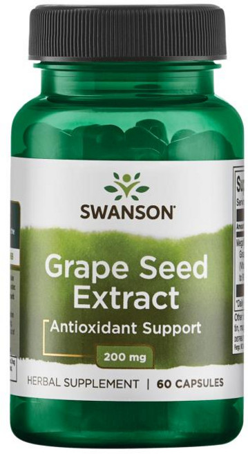Swanson 斯旺森 葡萄籽萃取膠囊 200mg, 60顆, 1罐