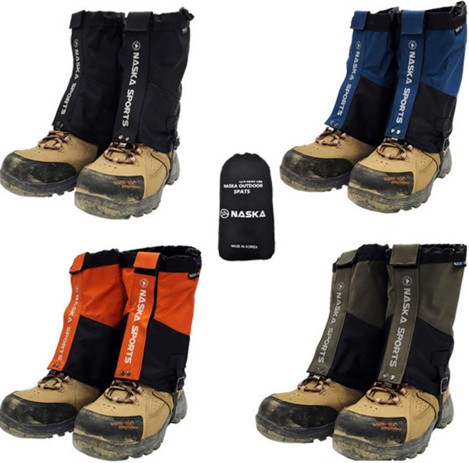 (주)에이스샵 프리미엄 숏 스패츠(파우치포함) 사계절 발토시 아웃도어 심마니 각반, 블랙