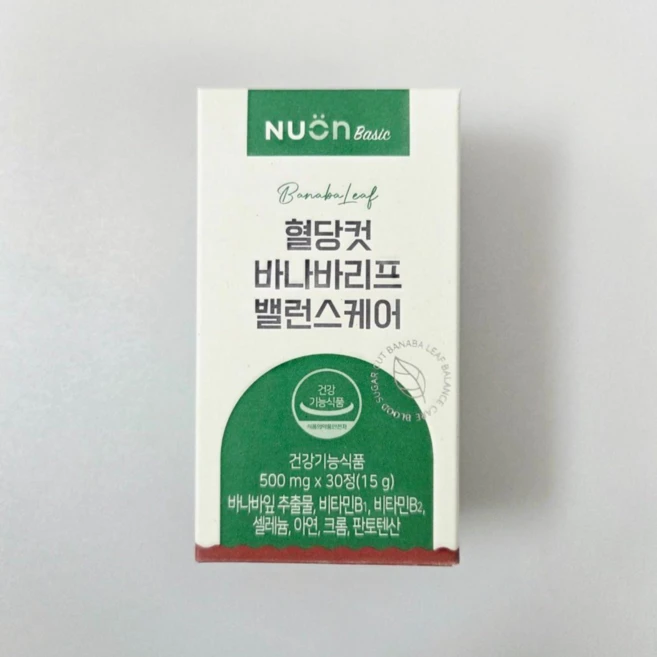 NUON 혈당컷 바나바리프 밸런스케어 15g, 30정, 2개 - 쿠팡