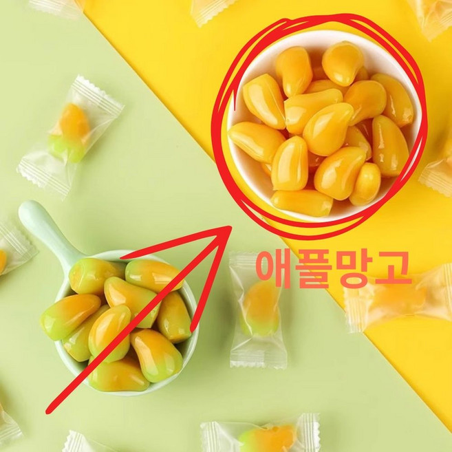 하이나나네 고농축 망고퓨레71% 까먹는 애플망고 젤리, 1kg, 1개