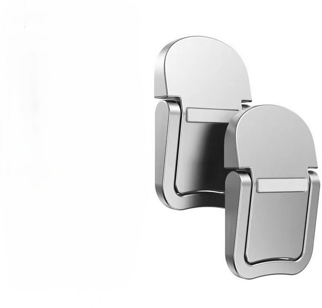 노트북 받침대 쿨링 거치대 미니 휴대용 접이식 각도조절 쿨러, 4개, 1단 실버