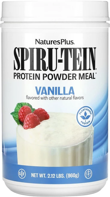 NaturesPlus Spiru-Tein 고단백 에너지 대용식 바닐라 맛 960g(2.12lbs), NaturesPlusSpiruTein고단백에너지대용식바, 960g, 1개 - 쿠팡