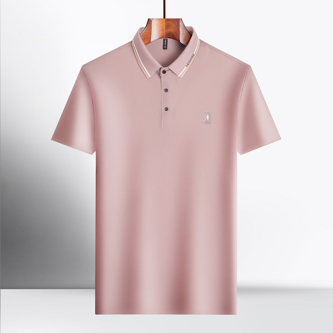 Luspirez 중년남성 골프 반팔 비스코스 카라티