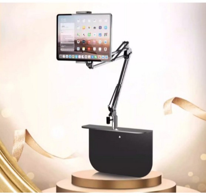 手機平板支架 360度旋轉 穩固夾持 適用多尺寸裝置, 1個