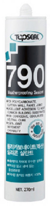 탑씰 폴리카보네이트 실리콘 실란트 렉산용 790 백색 (노즐포함), 1개