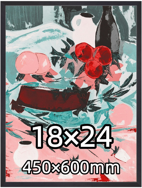 알루미늄 액자 프레임 인테리어 벽걸이 대형 액자, 1개, 블랙