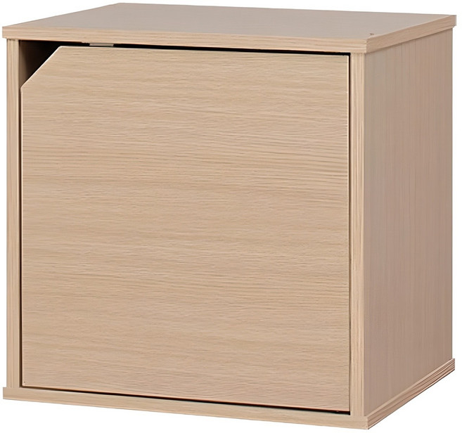 아이리스 컬러 큐빅 공간박스 도어형, 네추럴, 1개