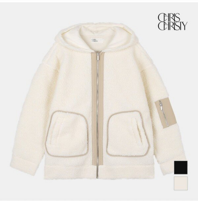 크리스크리스티 크리스크리스티 우븐패치 보아후드집업_KKMALWFFL01