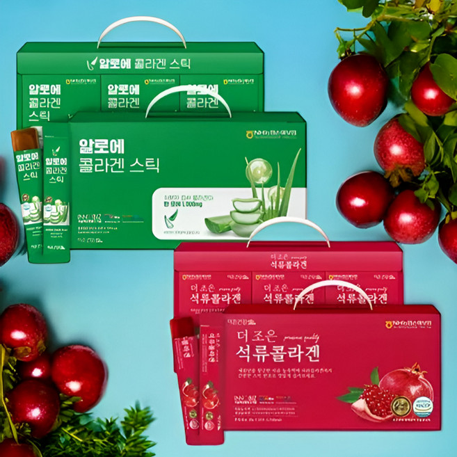 더존건강 알로에 석류 콜라겐 젤리 스틱 세트, 20g, 52개