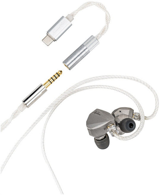 수월우 카덴차 플래그십 10mm 싱글 다이나믹 드라이버 인이어 이어폰, 그레이