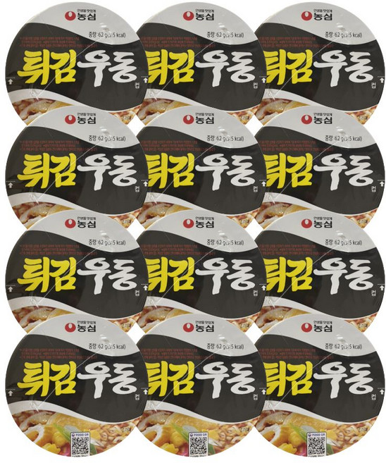 [농심] 튀김우동 컵(소컵), 111g, 12개