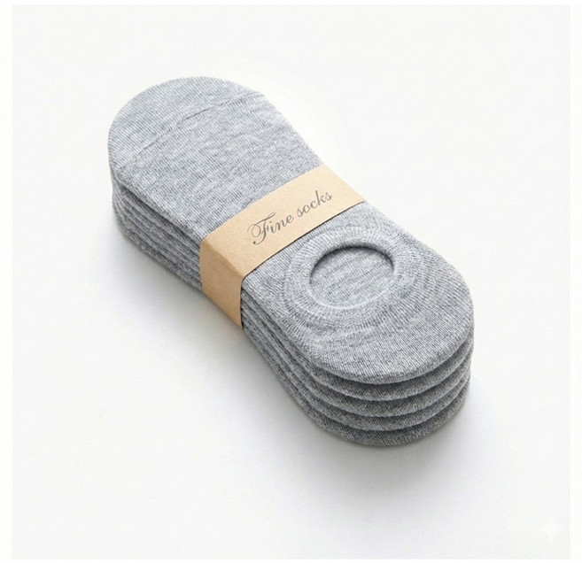 벗겨지지 않는 남여공용 페이크 덧신 발목 양말 5켤레