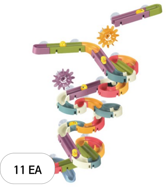 레츠토이 워터 슬라이드 레일 트랙 물놀이 장난감 66p, 혼합색상, 11개