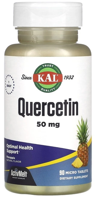 KAL 퀘르세틴 파인애플 50mg 마이크로 정제 90정 1개 - 쿠팡