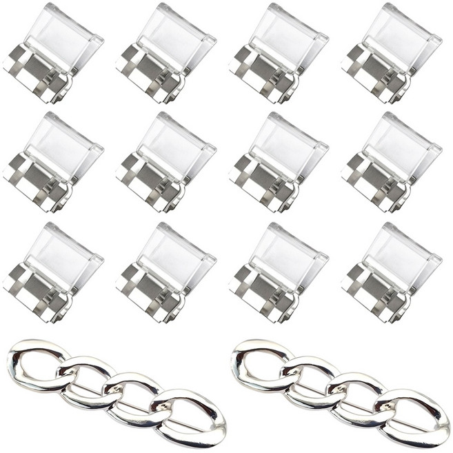 바지 허리 줄이기 옷핀 +바지 기장 고정 클립, 1개, 화이트+실버