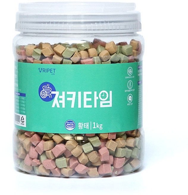 브리펫 져키타임 대용량 노즈워크간식, 황태, 1kg, 1개