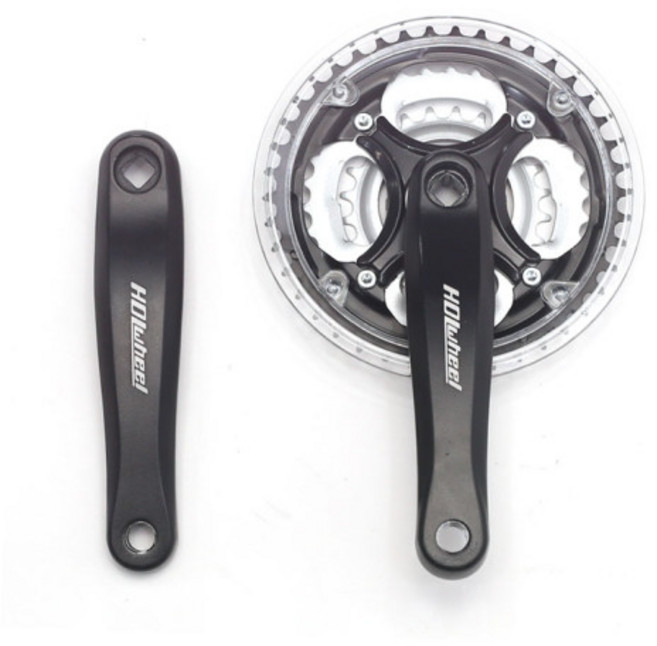 CL 자전거 크랭크 3단 42T 170mm 블랙 알류미늄, 1개