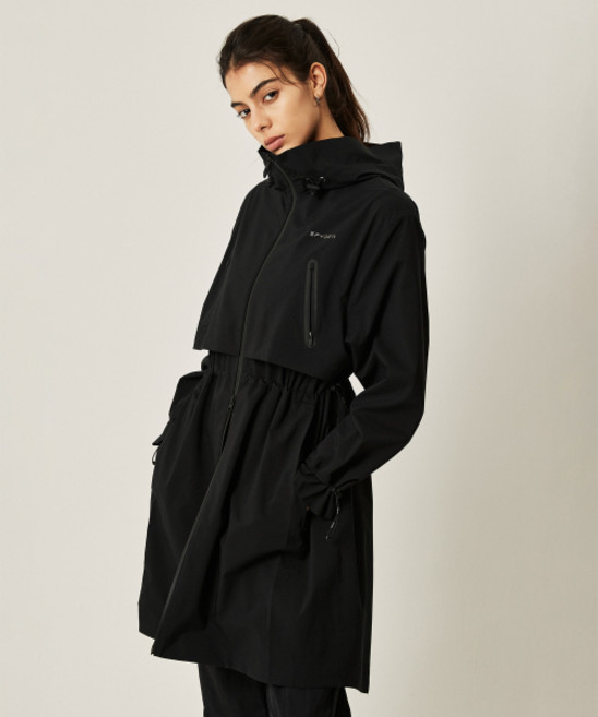 [백화점 정품] 스파이더 SPYDER 여성 기능성 롱 후드 레인코트 SPJPCNJK351WBLK