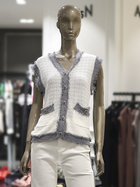 [AK분당점] [제시뉴욕] 알렉시스앤 배색 니트 베스트 ME55NRKV6510