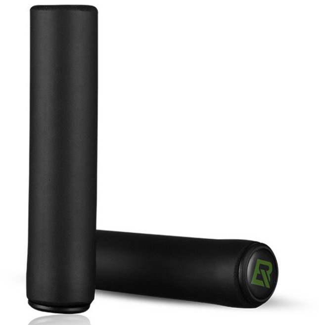 자전거 알루미늄 합금 실리콘 락브로스 핸들 그립 손잡이 고밀도 경량 일반형 충격흡수 바이크 스쿠터 라이딩, 01 : 블랙, 1개