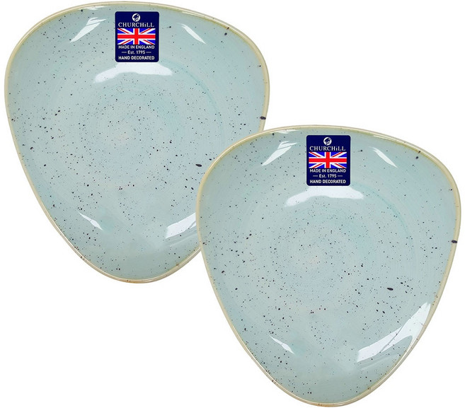처칠 스톤캐스트 삼각접시 19.2cm 2P, 혼합, 2개