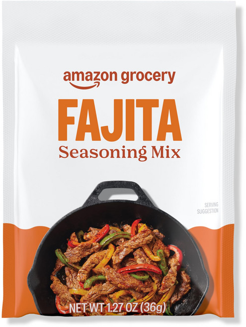 아마존 브랜드 - 해피 벨리 오리지널 파히타 시즈닝 믹스 Amazon Grocery Fajita Seasoning Mix 1.27 Oz (Previously Happy Be, 1.27온스(1팩), 1개